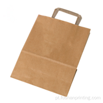 Bolsa de papel biodegradável de artesanato marrom